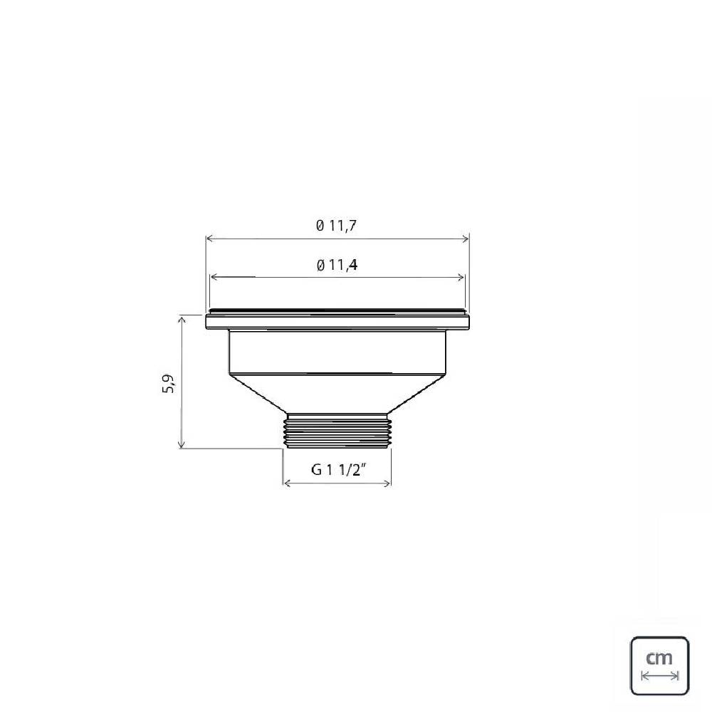 Válvula Americana Inox Tramontina Luxo 4.1/2