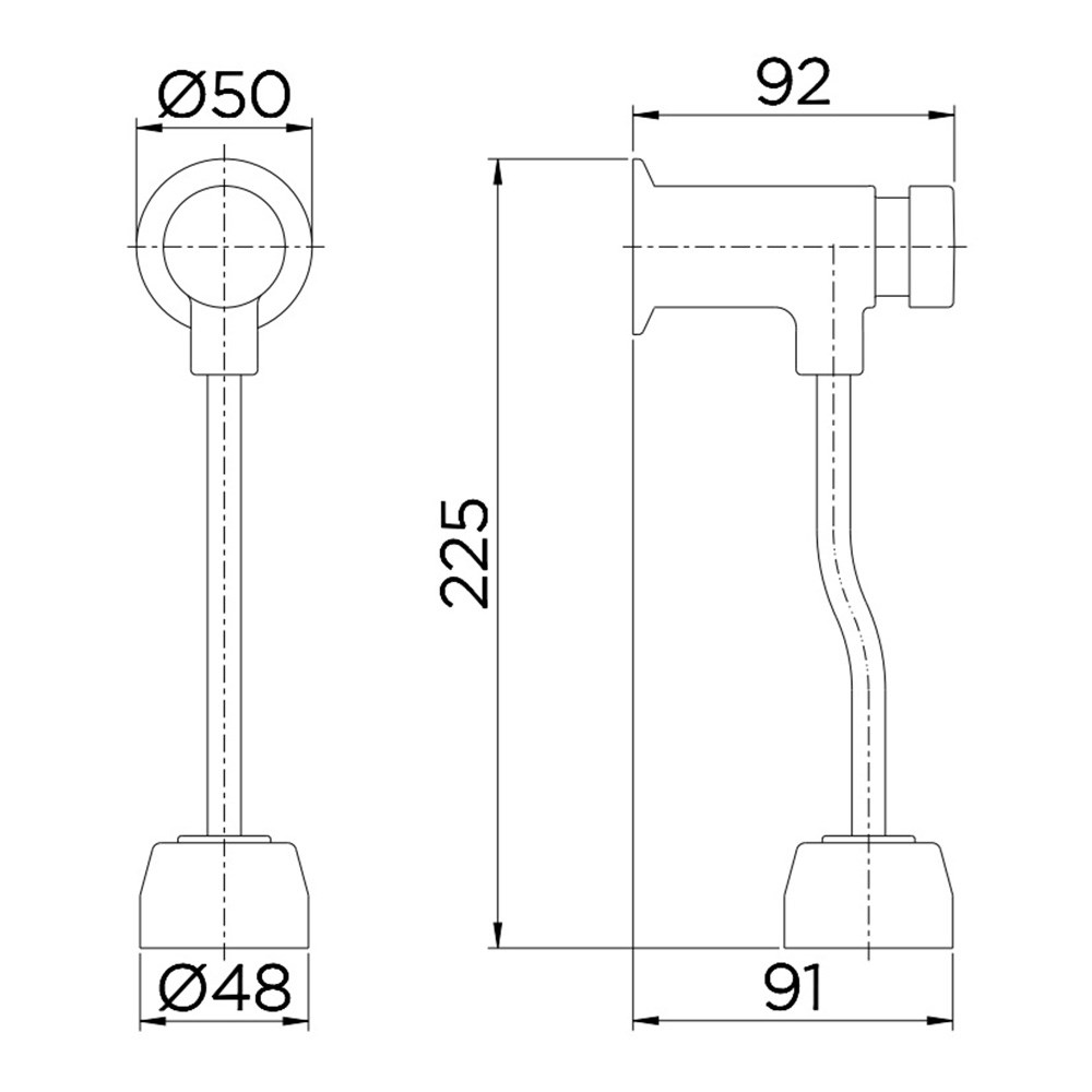 Válvula de Descarga para Mictório Docol Compact PressMatic Cromada - 17010306