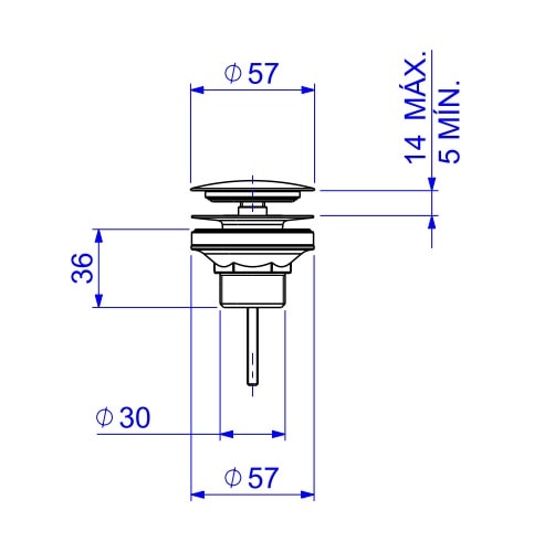 Válvula de Escoamento Deca Black Matte - 1601.BL.MT