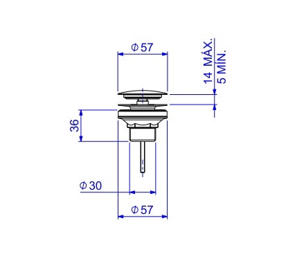 Válvula de Escoamento Deca Gold Matte - 1601.GL.MT