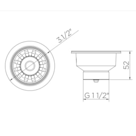 Válvula de Escoamento Docol Luxo 3.1/2