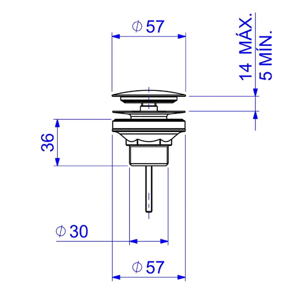 Válvula de Escoamento para Lavatório/Cuba/Bidê Deca Black Noir - 1601.BL.NO