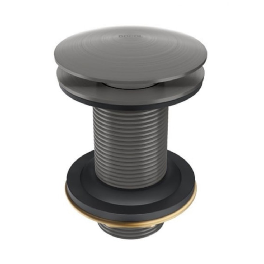 Válvula de Escoamento para Lavatório de Banheiro Oculta Docol 7/8 Grafite Escovado - 992670