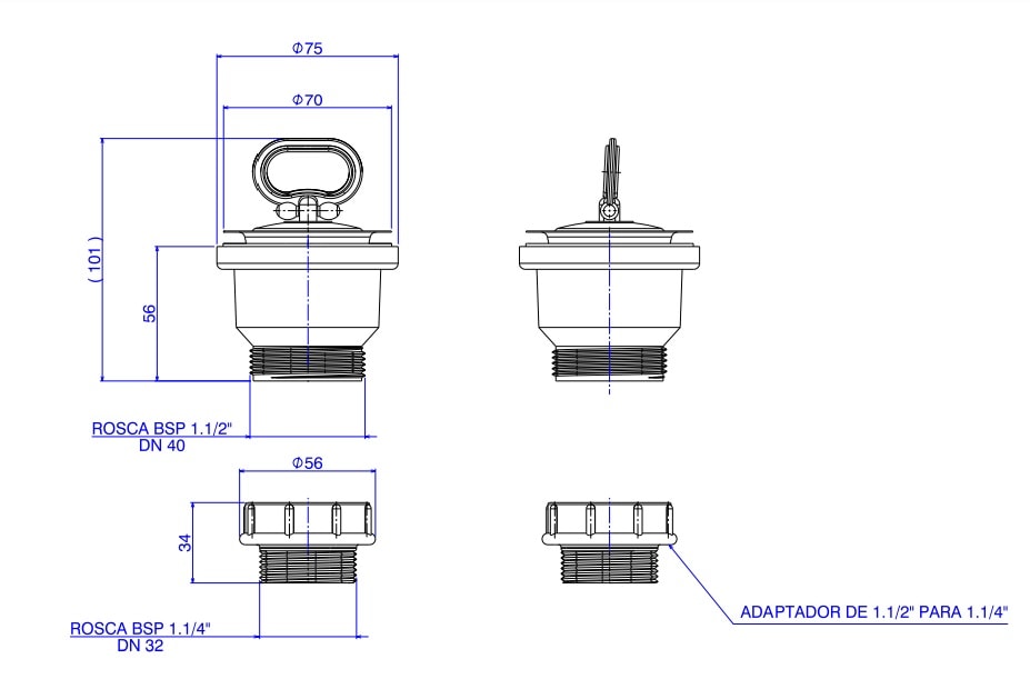 Válvula de Escoamento para Tanque Deca - 1606.C.DUO