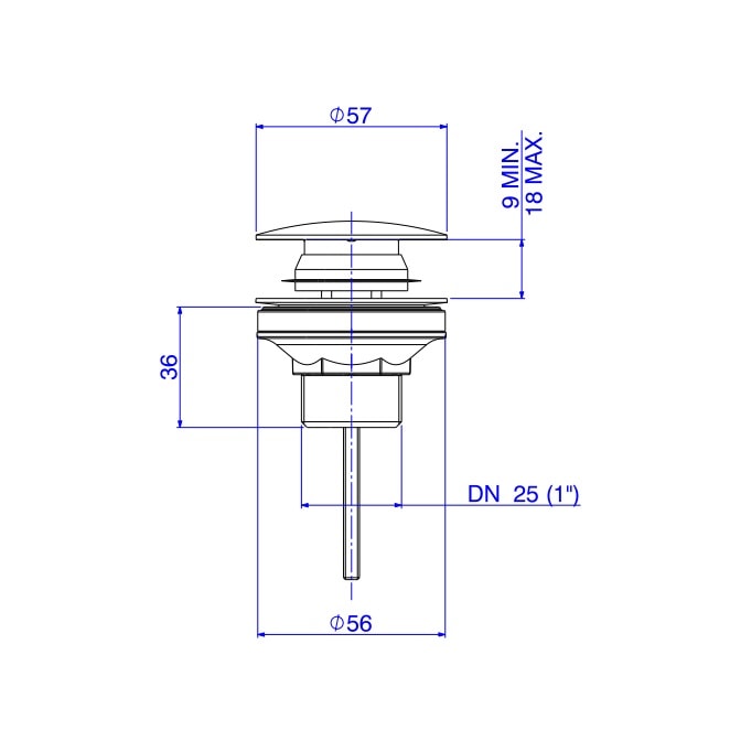 Válvula de Escoamento Pia de Banheiro Deca Click Gold Matte - 1601.GL.CLI.MT