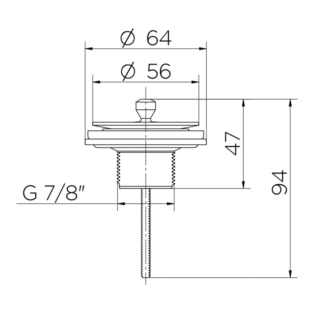 Válvula de Escoamento Pia de Banheiro Docol Universal com Tampa Cromada - 00444306
