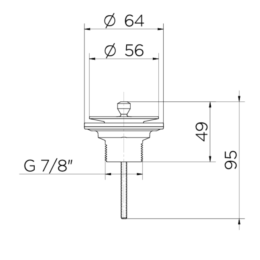 Válvula de Escoamento Pia de Banheiro Docol Universal Níquel Escovado - 90004863044