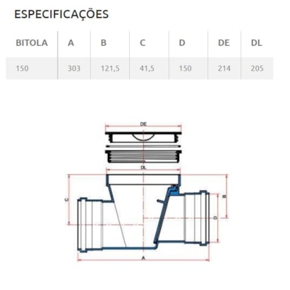 Válvula de Retenção para Esgoto Tigre 150mm - 26425018