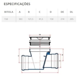 Válvula de Retenção para Esgoto Tigre 150mm - 26425018