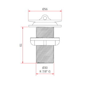 Válvula Escoamento Para Lavatório/Bidê 1602 SV000090 - Kimetais