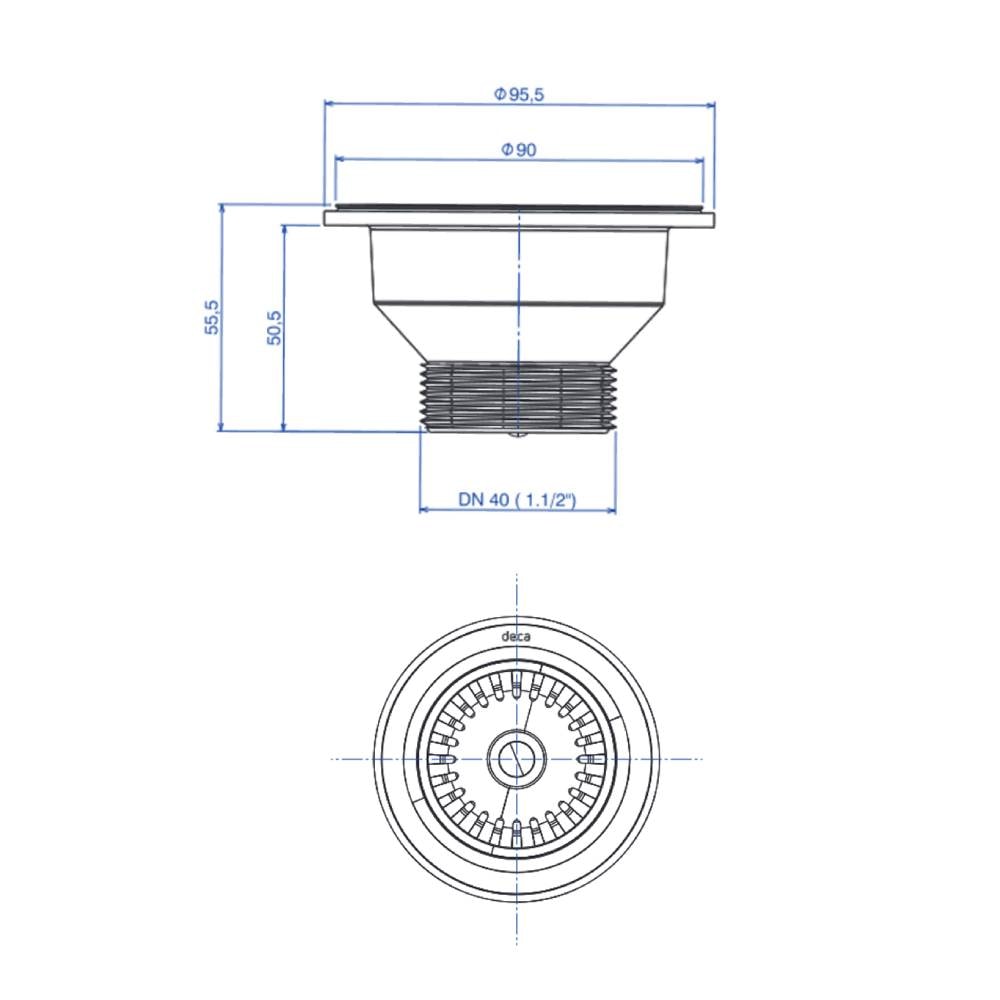 Válvula para Pia de Cozinha Deca 3.1/2