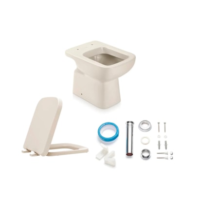 Vaso Sanitário Bacia Convencional + Acessórios Misti Icasa Palha - CBCMIS14