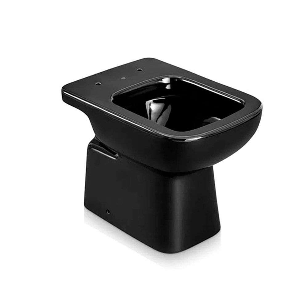 Vaso Sanitário Bacia Convencional + Acessórios Misti Icasa Preto - CBCMIS15