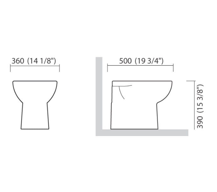 Vaso Sanitário Bacia Convencional com Assento Icasa Misti Branca - IP4AS00