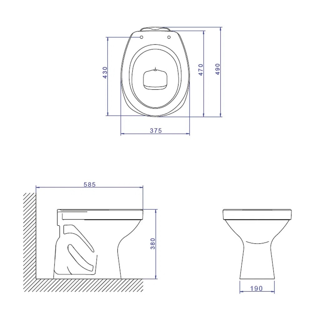 Vaso Sanitário Bacia Convencional Deca Aspen Branca - P.75.17