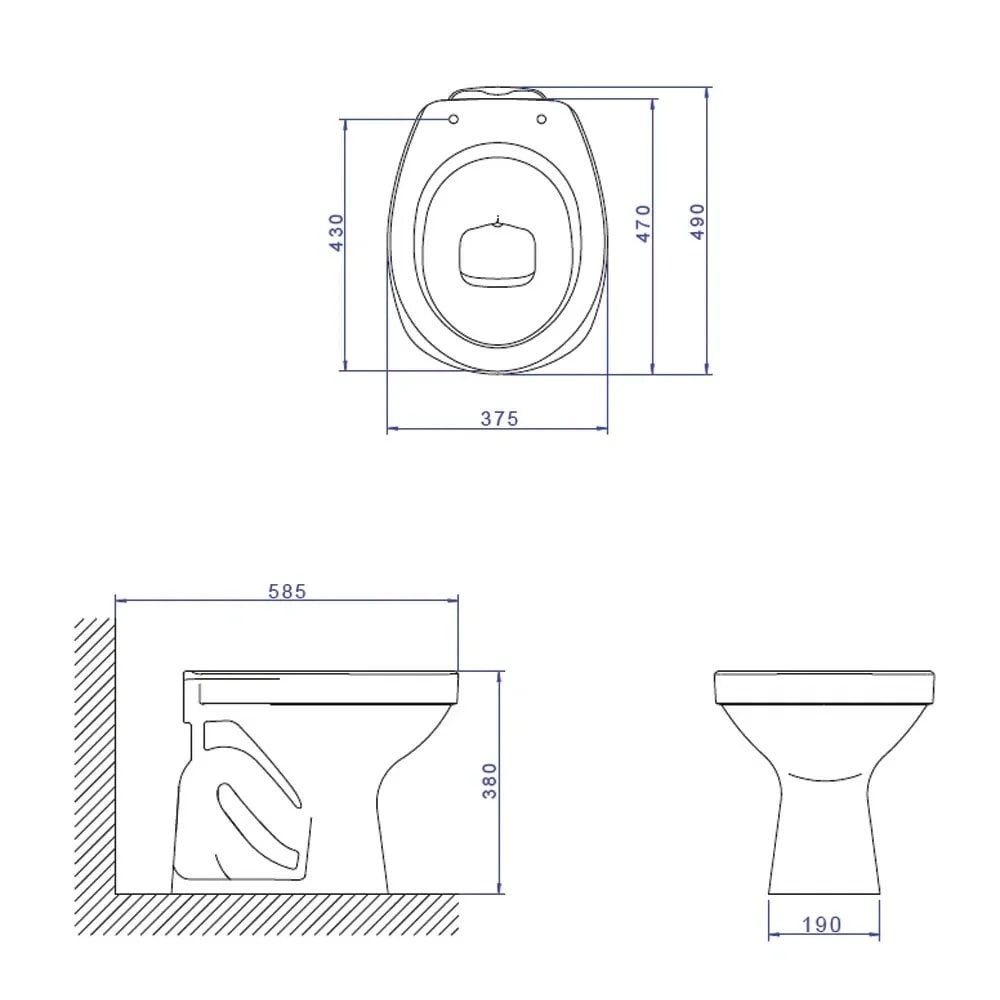 Vaso Sanitário Bacia Convencional Deca Aspen Branca - P.75.17
