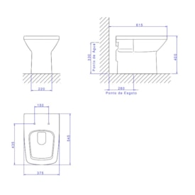 Vaso Sanitário Bacia Convencional Deca Clean Branco - P.46.17