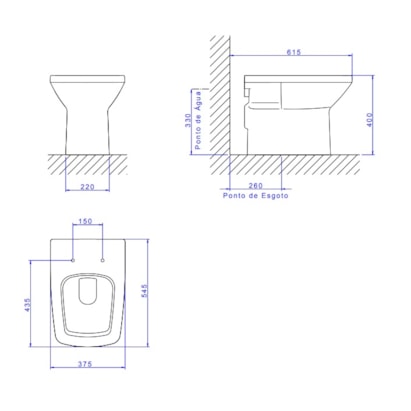 Vaso Sanitário Bacia Convencional Deca Clean Branco - P.46.17