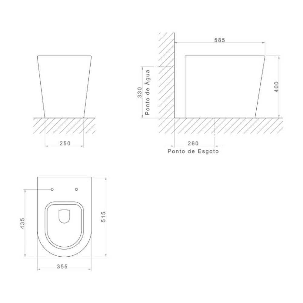 Vaso Sanitário Bacia Convencional Deca Link Barbante - P.23.26