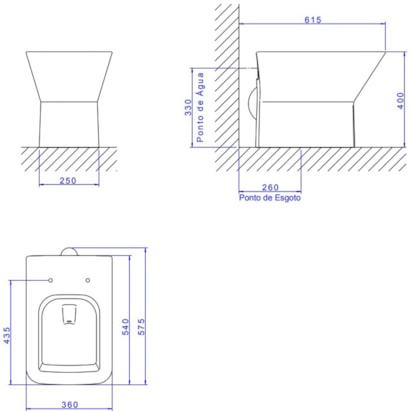 Vaso Sanitário Bacia Convencional Deca Living Branco - P.34.17