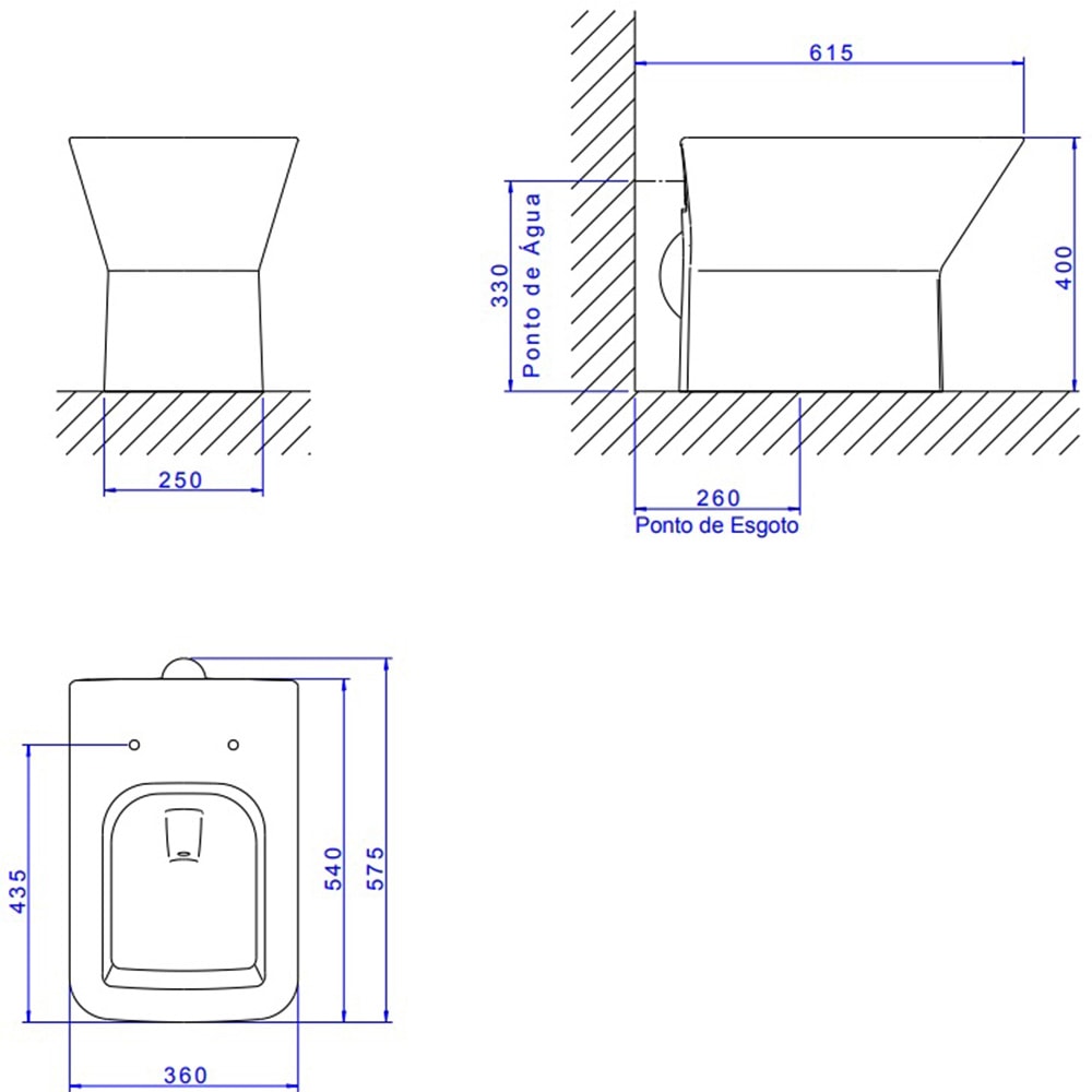 Vaso Sanitário Bacia Convencional Deca Living Branco - P.34.17
