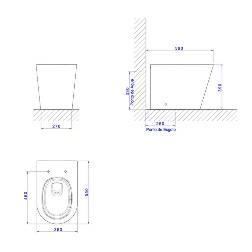 Vaso Sanitário Bacia Convencional Deca Lk Branco - KP.8810.17