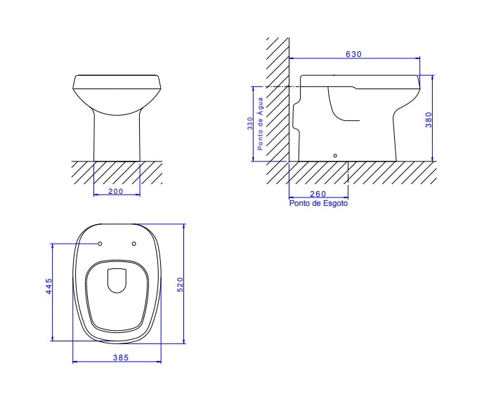 Vaso Sanitário Bacia Convencional Deca Monte Carlo Branca - P.8.17