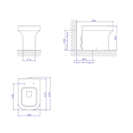 Vaso Sanitário Bacia Convencional Deca Piano Branca - P.33.17