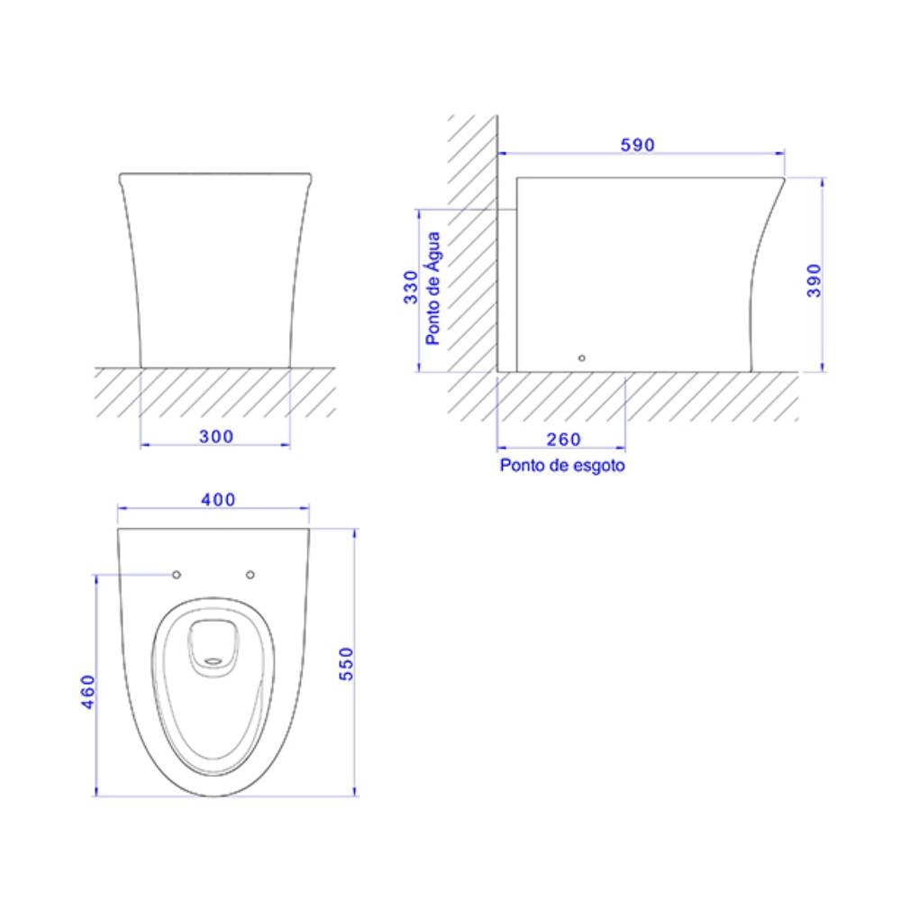 Vaso Sanitário Bacia Convencional Deca Vertis Branco - KP.8710.17