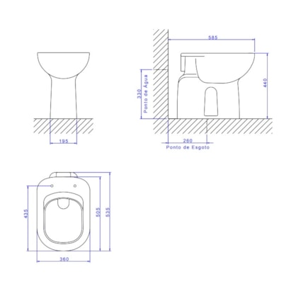 Vaso Sanitário Bacia Convencional Deca Vogue Plus Conforto sem Abertura Branca - P.510.17