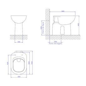 Vaso Sanitário Bacia Convencional Deca Vogue Plus Conforto sem Abertura Branca - P.510.17
