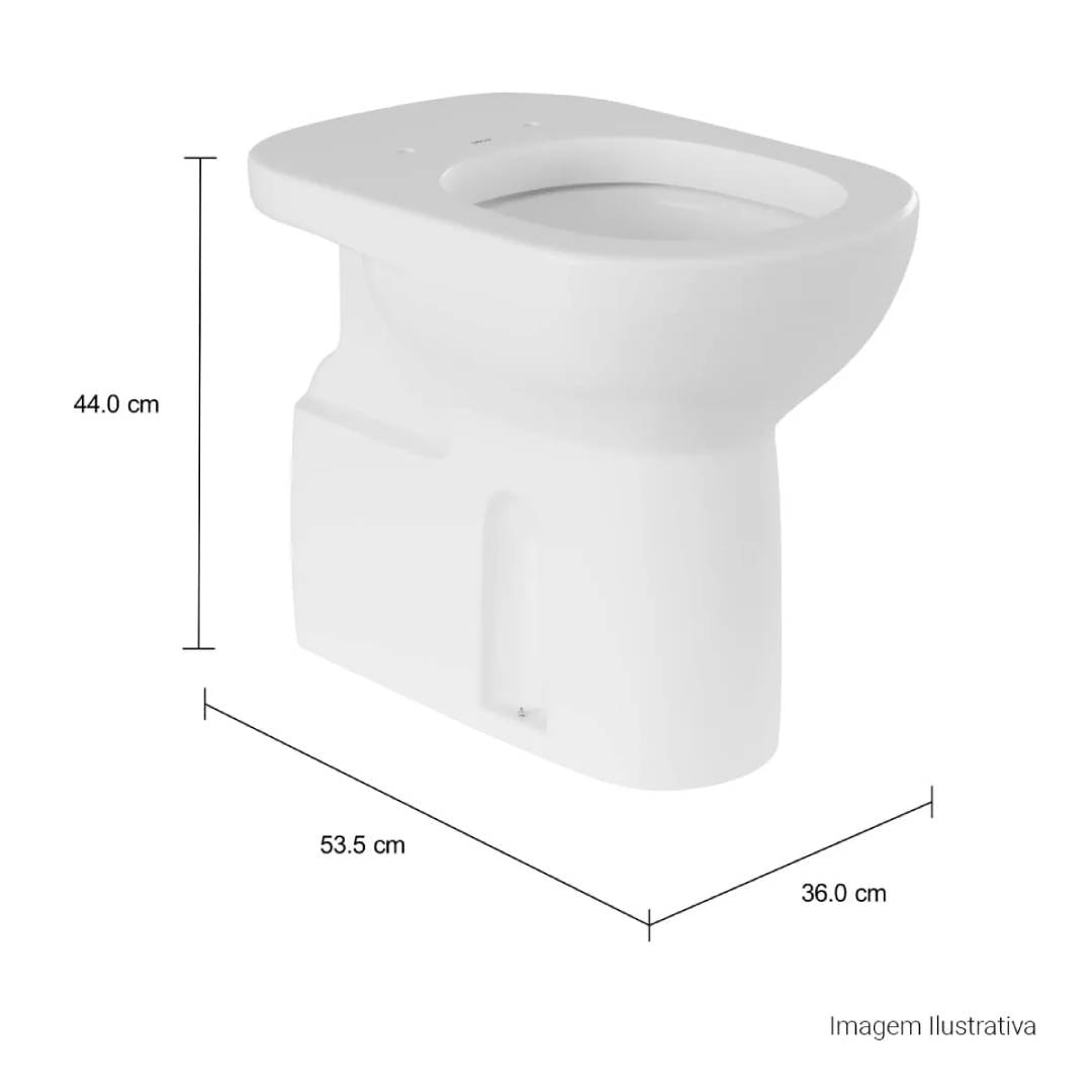 Vaso Sanitário Bacia Convencional Deca Vogue Plus Conforto sem Abertura Branca - P.510.17