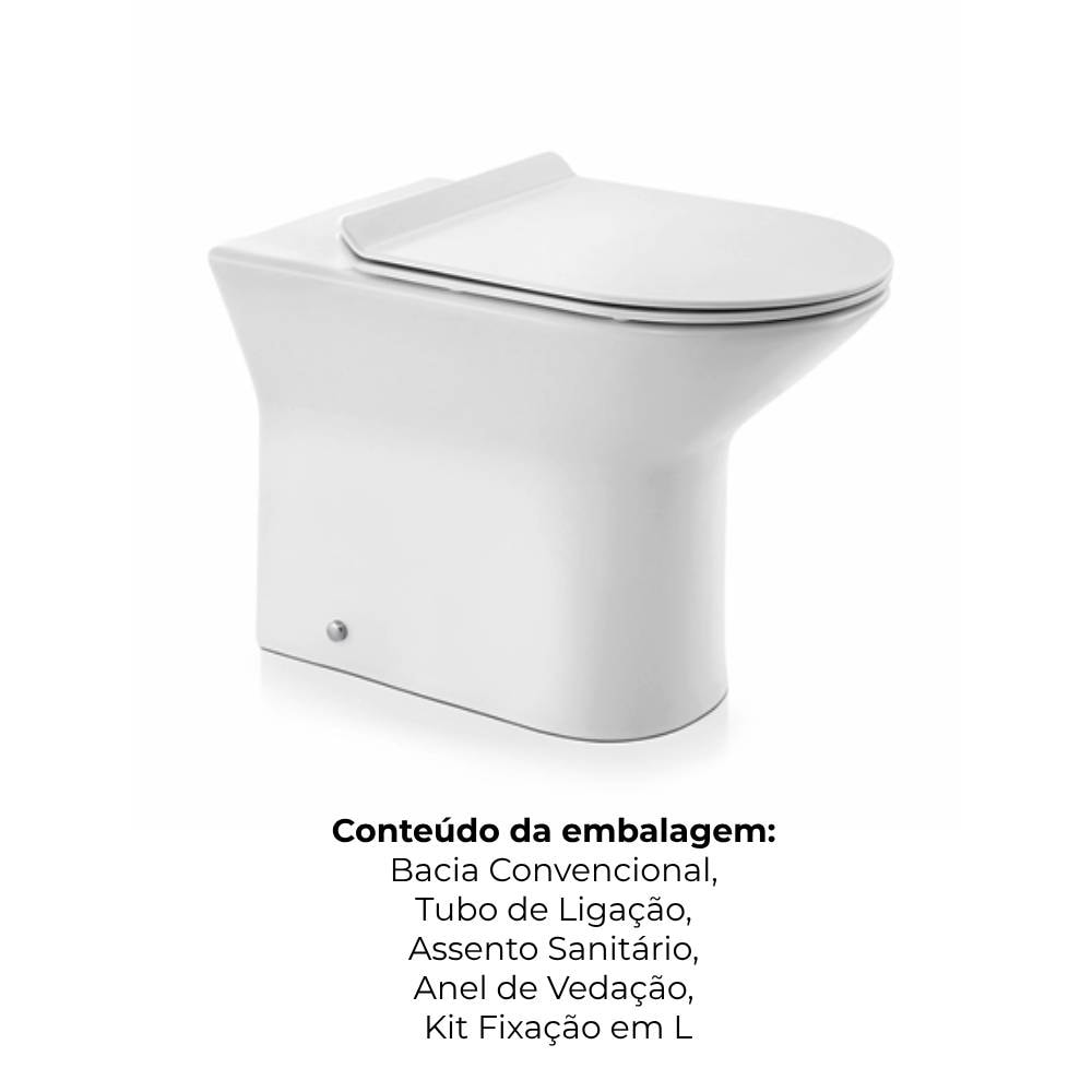 Vaso Sanitário Bacia Convencional Docol Lift Branca - 00968966