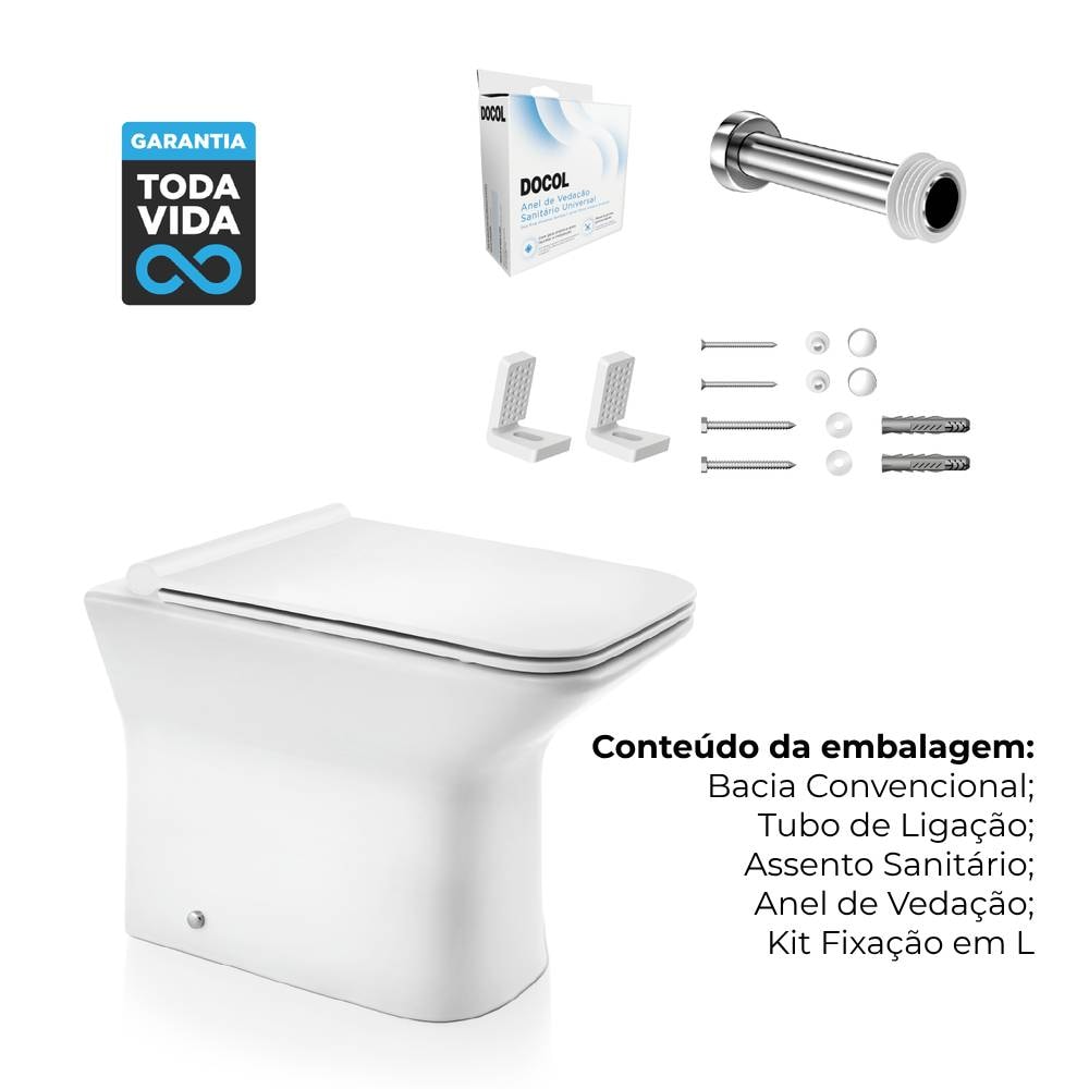 Vaso Sanitário Bacia Convencional Docol Stillo Branca - 00969766