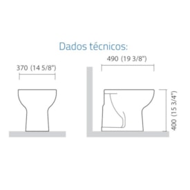 Vaso Sanitário Bacia Convencional Icasa Etna Branca - IP200
