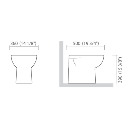 Vaso Sanitário Bacia Convencional Icasa Misti Branca - IP400