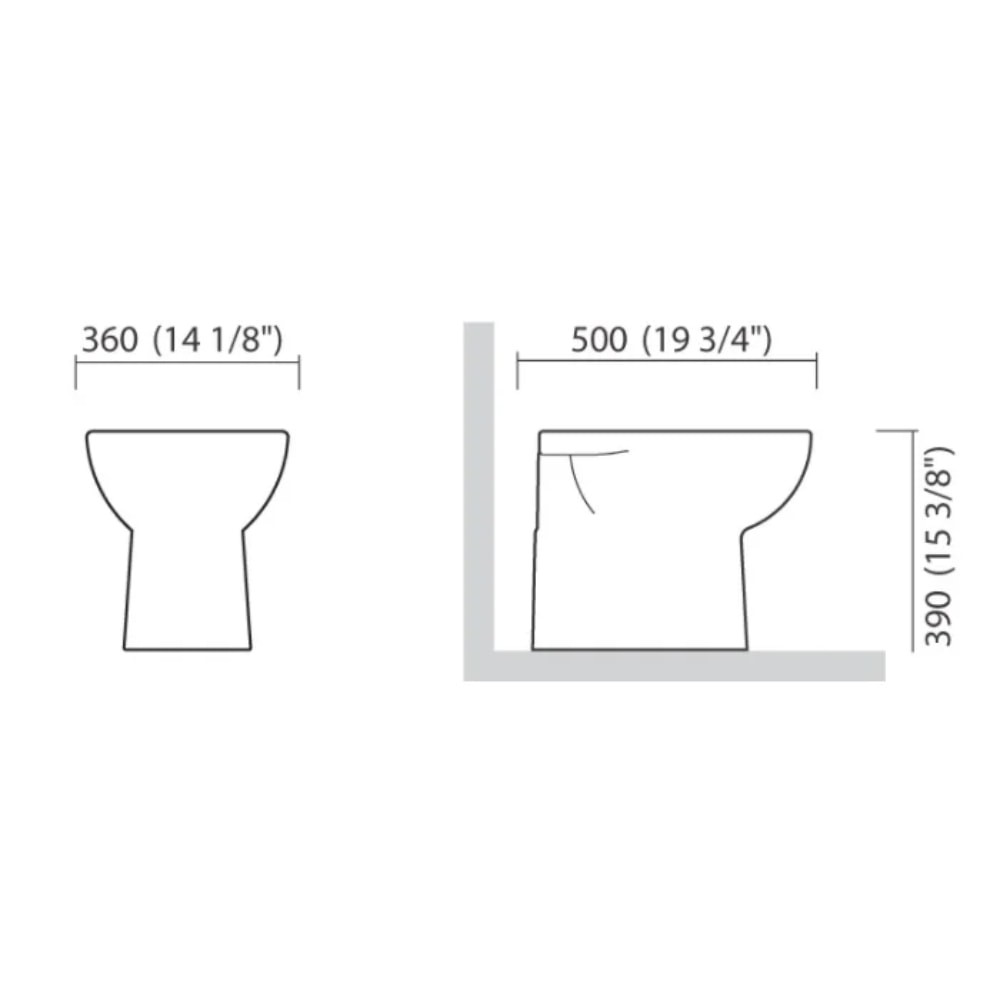 Vaso Sanitário Bacia Convencional Icasa Misti Branca - IP400