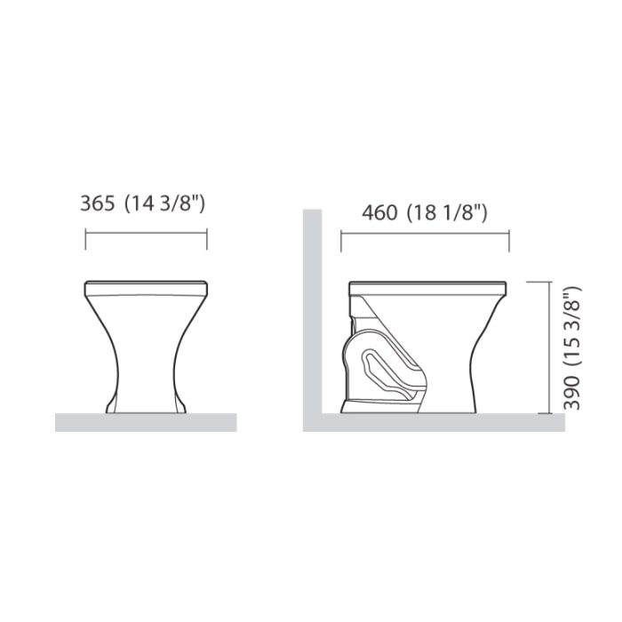 Vaso Sanitário Bacia Convencional Icasa Sabara Cinza Claro - IP3503