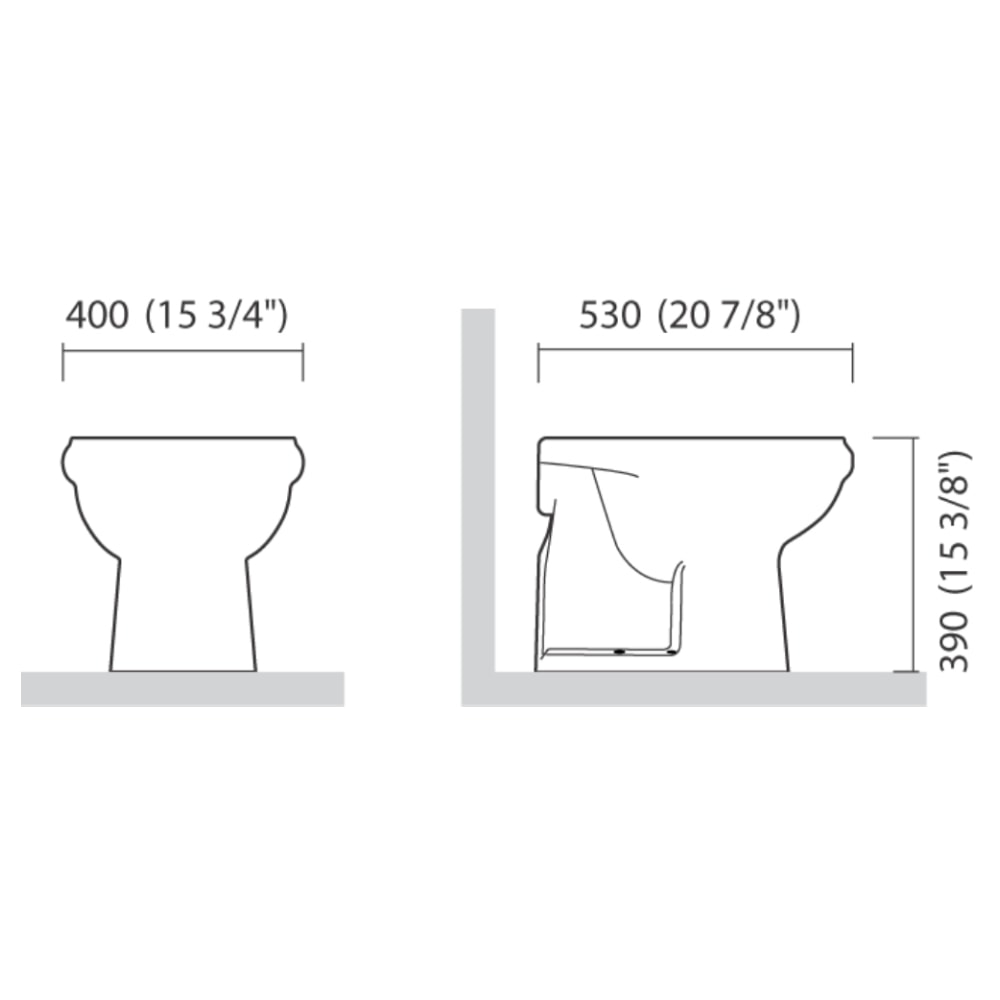 Vaso Sanitário Bacia Convencional Icasa Sabatini Branca - IP500