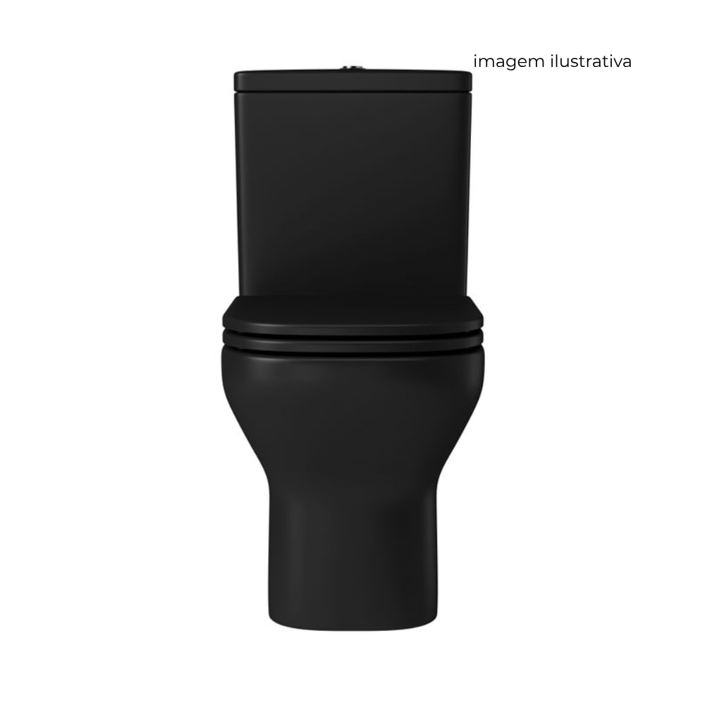 Vaso Sanitário Bacia para Caixa Acoplada Deca Axis Ébano Preto Fosco - P.470.94