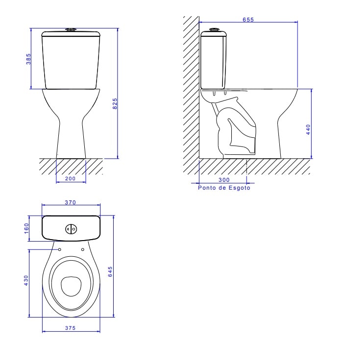 Vaso Sanitário Bacia para Caixa Acoplada Deca Izy Conforto Branca - P.115.17