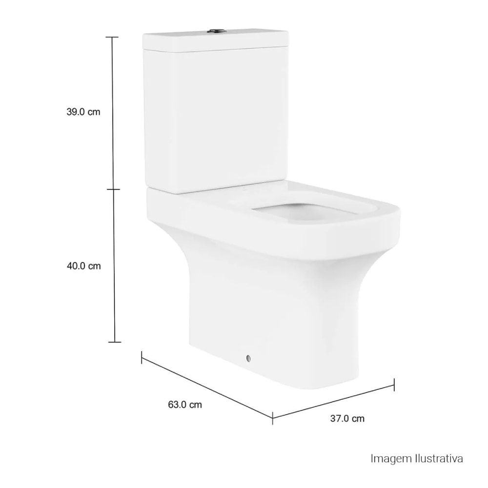 Vaso Sanitário Bacia para Caixa Acoplada Deca Piano Branco - P.330.17