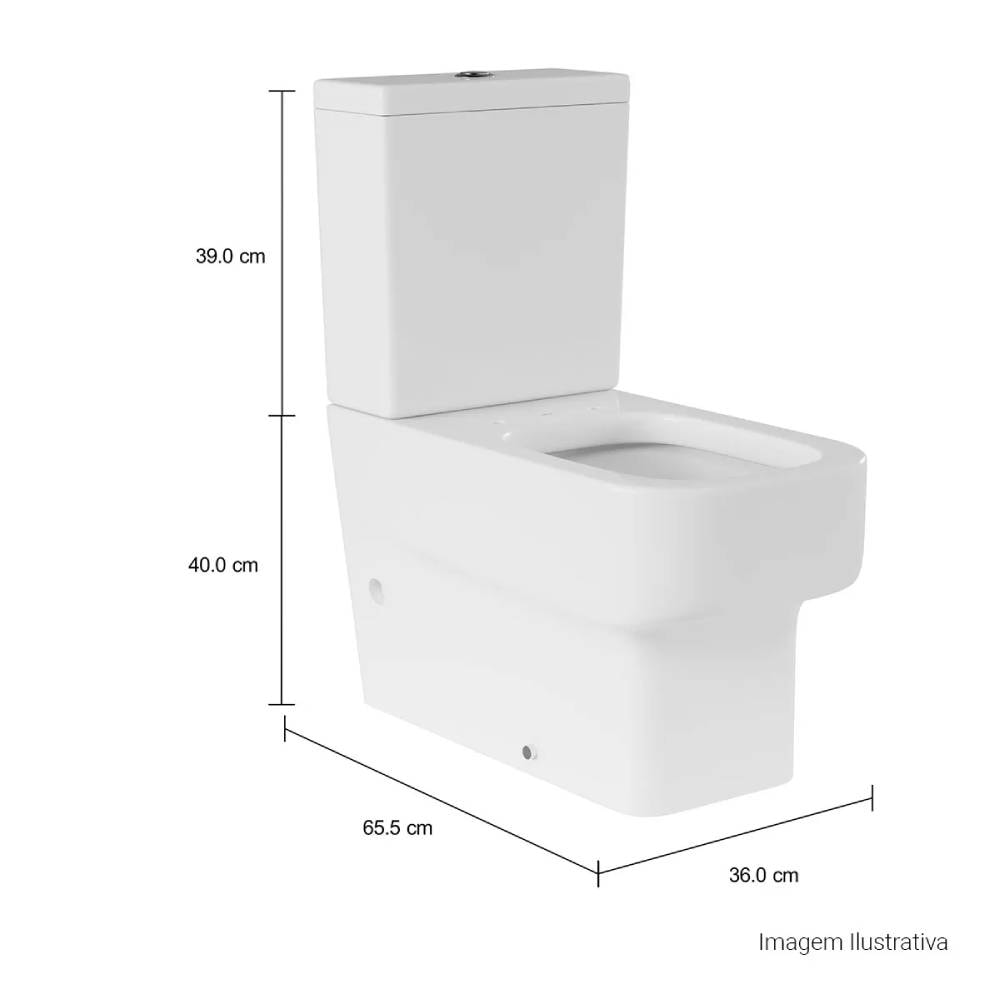 Vaso Sanitário Bacia para Caixa Acoplada Deca Unic Branca - P.450.17