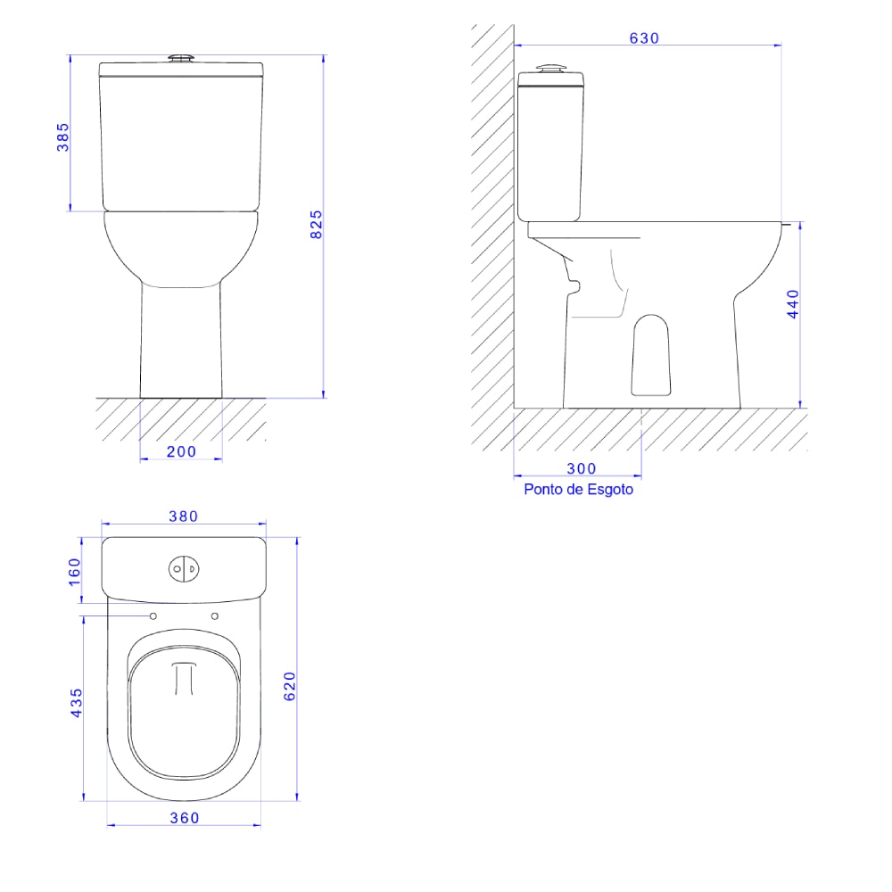 Vaso Sanitário Bacia para Caixa Acoplada Deca Vogue Plus Conforto - P.515.17