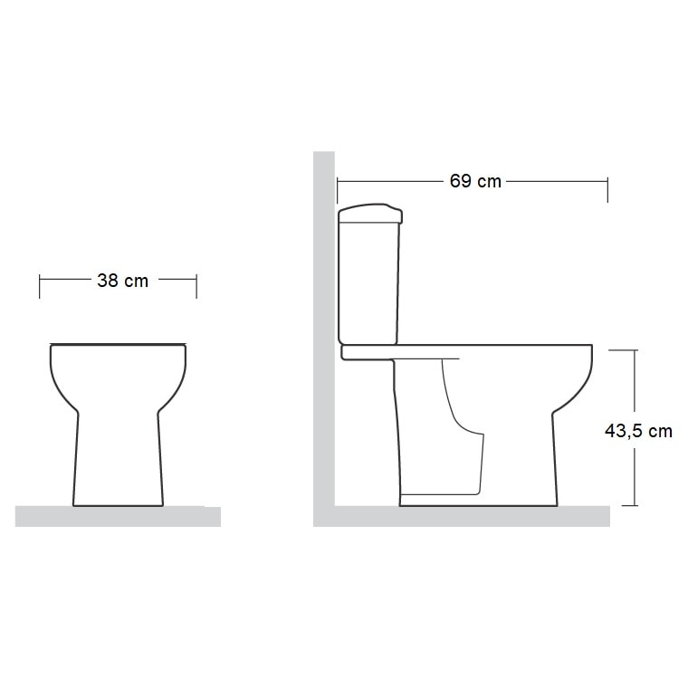 Vaso Sanitário Bacia para Caixa Acoplada Icasa Luna - IP9100
