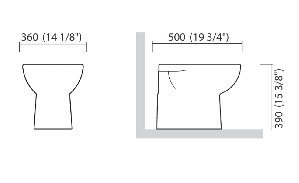 Vaso Sanitário Bacia Para Caixa Acoplada Icasa Misti Com Assento Soft Close E Fixação Branco - Ip41as00