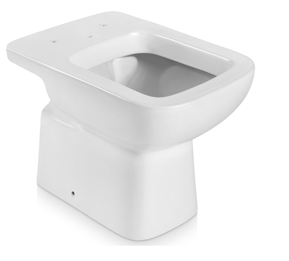 Vaso Sanitário Bacia Para Caixa Acoplada Icasa Misti Com Assento Soft Close E Fixação Branco - Ip41as00