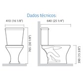 Vaso Sanitário Bacia para Caixa Acoplada Icasa Sabara Areia - IP3602
