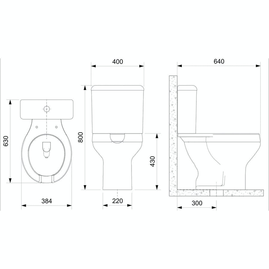 Vaso Sanitário Bacia Para Caixa Acoplada Incepa Acesso Branco - 1313590010100
