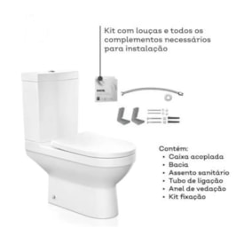Vaso Sanitário com Caixa Acoplada Docol Next Branco - 1668466